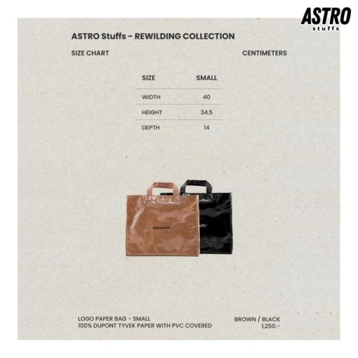 ASTRO STUFFS / REWILDING ロゴペーパーバッグ S